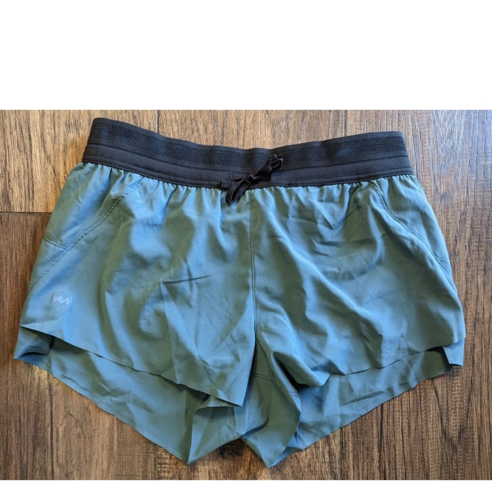 Janji Womens 3 Inch AFO Middle Short Size X-Small Marine Blue Brief Lined Runner